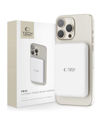 Powerbank Tech-Protect LifeMag PB10 5000mAh 15W MagSafe – Biały