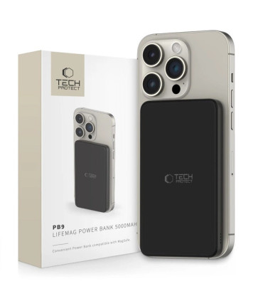 Powerbank Tech-Protect LifeMag PB9 5000mAh 15W MagSafe – Czarny