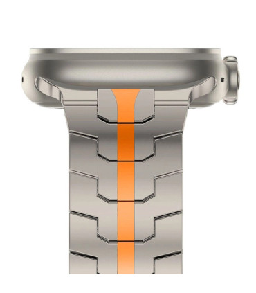 Bransoleta Tech-Protect Stainless Line Apple Watch 4-9 SE Ultra – Titanium Orange
