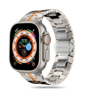 Bransoleta Tech-Protect Stainless Line Apple Watch 4-9 SE Ultra – Titanium Orange