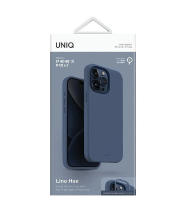 Etui Uniq Lino Hue Magclick iPhone 15 Pro Max – Navy Blue
