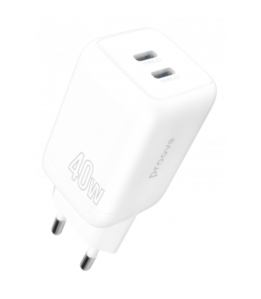 Ładowarka Ścienna Proove 40W (2x USB-C) – Biała