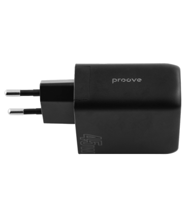 Ładowarka Proove Silicon Power 45W Plus – USB-C i USB, Czarna