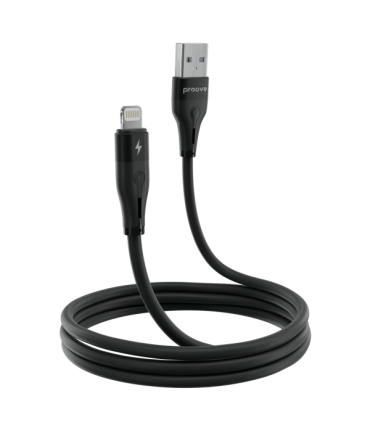 Kabel Proove USB-Lightning 2.4A – Silikon, Czarny, 1m