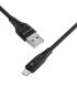 Kabel Proove USB-Lightning 2.4A – Silikon, Czarny, 1m