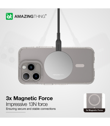 AMAZING THING Minimal MagSafe Case iPhone 15 Pro – Tytan