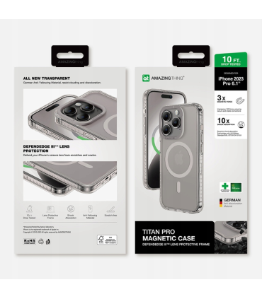 AMAZING THING Minimal MagSafe Case iPhone 15 Pro – Tytan