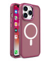 Etui Magnetic Color Matte burgundowe | iPhone 15 Pro Max