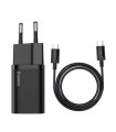 Ładowarka sieciowa Baseus Super Si Sets | USB C + kabel USB-C 25W