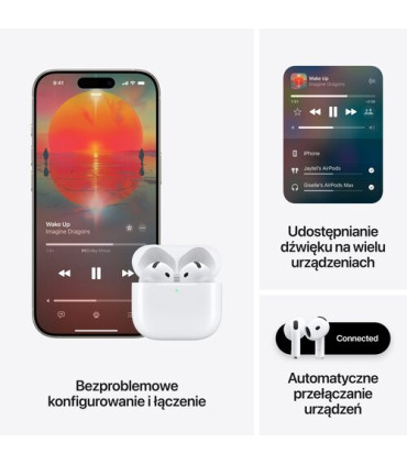 Apple AirPods 4 Gen ANC – Biały | Dźwięk Premium i Aktywna Redukcja Szumów