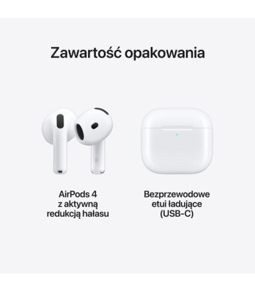 Apple AirPods 4 Gen ANC – Biały | Dźwięk Premium i Aktywna
