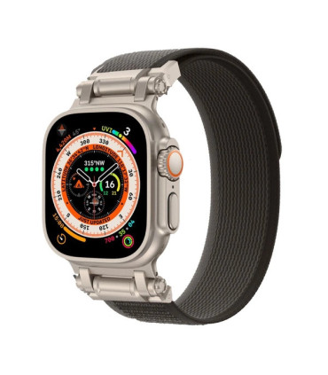 Pasek Nylon Black/Orange – Apple Watch 42–49 mm