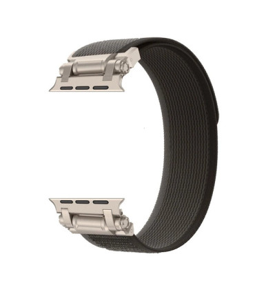 Pasek Nylon Black/Orange – Apple Watch 42–49 mm