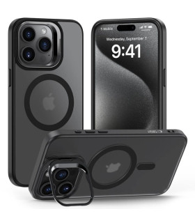 Etui Tech-Protect MagStand iPhone 15 Pro – Czarne, MagSafe