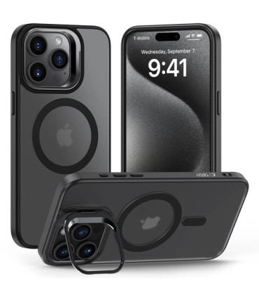 Etui Tech-Protect MagStand iPhone 15 Pro – Czarne, MagSafe