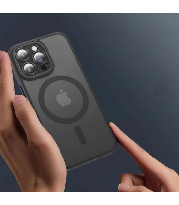 Etui Tech-Protect MagMat Cam+ iPhone 15 Pro – Czarny Mat, MagSafe