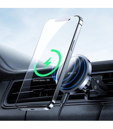 Joyroom Magnetyczny Uchwyt z Ładowarką Qi 15 W – MagSafe, Czarny