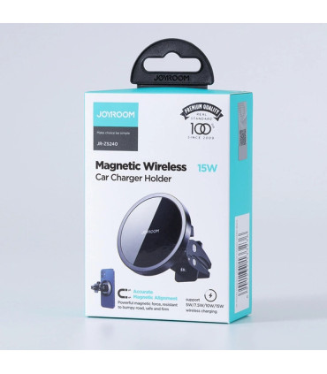 Joyroom Magnetyczny Uchwyt z Ładowarką Qi 15 W – MagSafe, Czarny