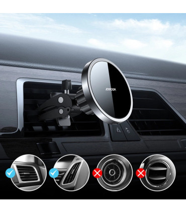 Joyroom Magnetyczny Uchwyt z Ładowarką Qi 15 W – MagSafe, Czarny