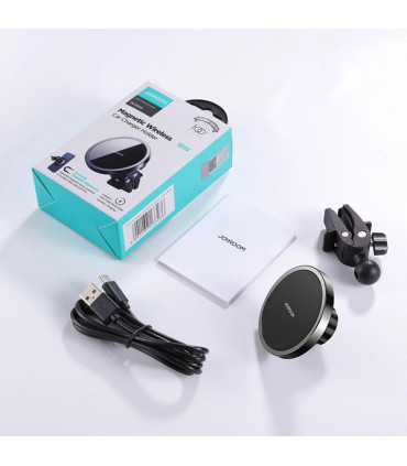 Joyroom Magnetyczny Uchwyt z Ładowarką Qi 15 W – MagSafe, Czarny