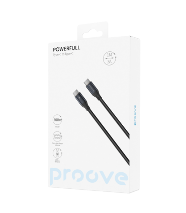 Kabel Proove PowerFull Type-C do Type-C 100W (1m) – Szybkie Ładowanie
