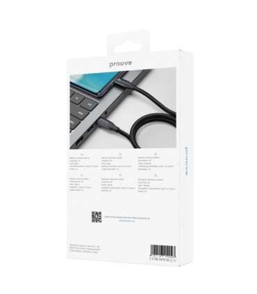 Kabel Proove PowerFull Type-C do Type-C 100W (1m) – Szybkie Ładowanie