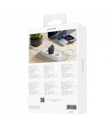 Ładowarka Proove Shot GaN 67W – 2x Type-C + USB, Szybkie Ładowanie