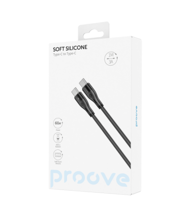 Kabel Proove Soft Silicone Type-C do Type-C 60W (1m) – Wytrzymałość i Szybkie Ładowanie