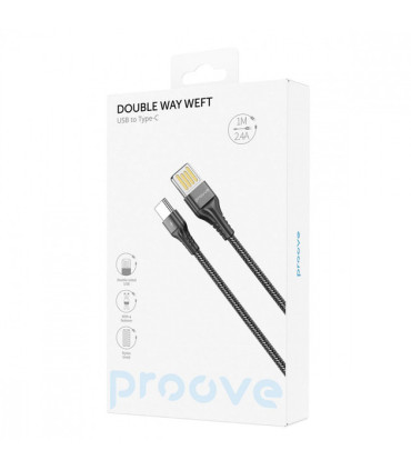 Kabel Proove Double Way Weft | Type-C 2.4A (1m) – Trwały i Szybki
