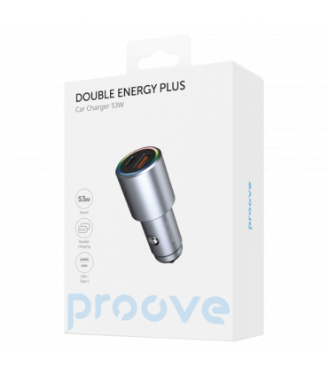 Proove Double Energy Plus 53W – Ładowarka samochodowa USB + Type-C