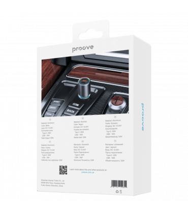 Proove Double Energy Plus 53W – Ładowarka samochodowa USB + Type-C