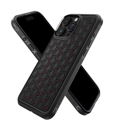 Etui Spigen Cryo Armor iPhone 15 Pro Max – Czarno-Czerwone