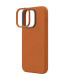 Etui UNIQ Lino Hue iPhone 15 Pro Max – Pomarańczowe, MagSafe