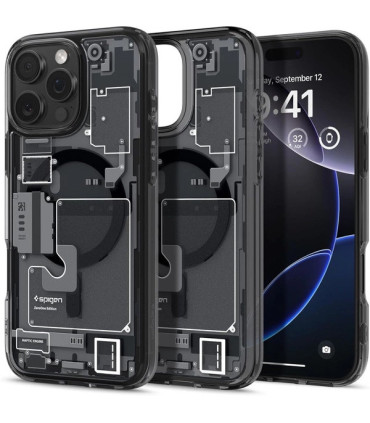 Etui Spigen Ultra Hybrid Mag Zero One iPhone 16 Pro – Ciemnoszare, MagSafe