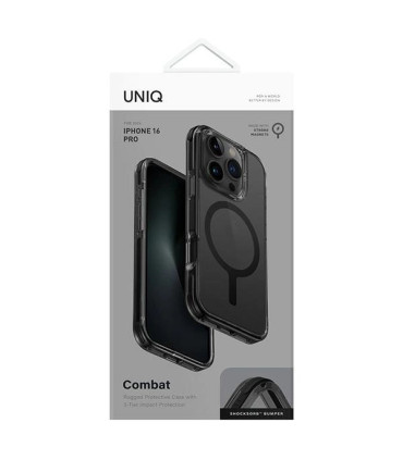 Etui UNIQ Combat Magclick MagSafe iPhone 16 Pro – Czarna Ochrona