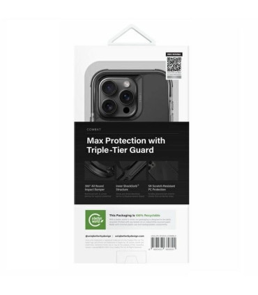 Etui UNIQ Combat Magclick MagSafe iPhone 16 Pro – Czarna Ochrona