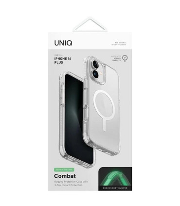 Etui UNIQ Combat Magclick MagSafe iPhone 16 Pro – Białe, Wytrzymała Ochrona