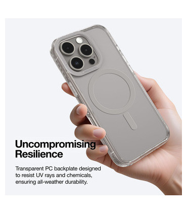 Etui Titan Pro MagSafe iPhone 16 Pro – Przezroczysto-Szary
