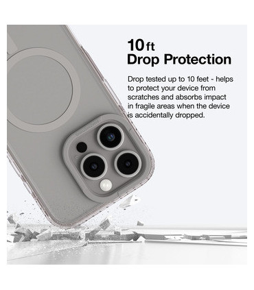 Etui Titan Pro MagSafe iPhone 16 Pro – Przezroczysto-Szary