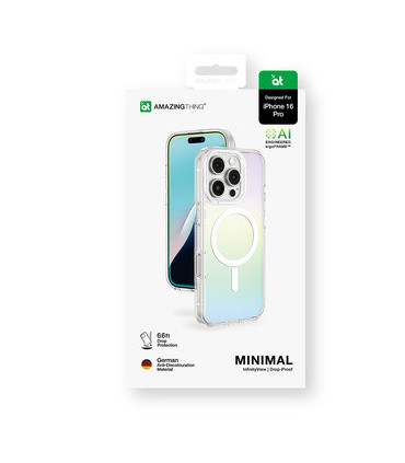 Etui Minimal MagSafe iPhone 16 Pro – Tęczowy Styl