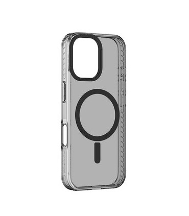 Etui Titan Pro MagSafe iPhone 16 – Przezroczysto-Czarny