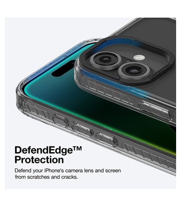 Etui Titan Pro MagSafe iPhone 16 – Przezroczysto-Czarny
