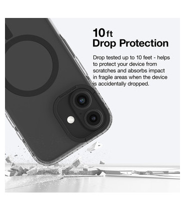 Etui Titan Pro MagSafe iPhone 16 – Przezroczysto-Czarny
