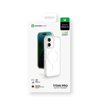 Etui Titan Pro MagSafe iPhone 16 – Przezroczyste i Wytrzymałe