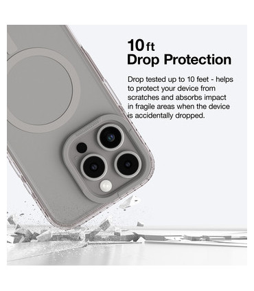 Etui Titan Pro MagSafe iPhone 16 Pro Max – Przezroczysto-Szary