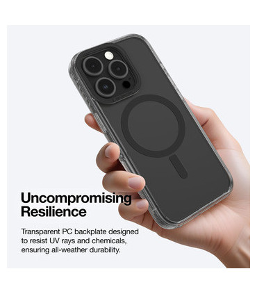Etui Titan Pro MagSafe iPhone 16 Pro Max – Przezroczysto-Czarny