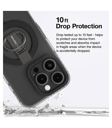 Etui Titan Pro Mag Ring iPhone 16 Pro Max – Czarny i Wytrzymały