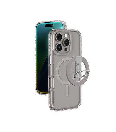 Etui Titan Pro Ring Grip iPhone 16 Pro – 10FT, IP16, Szary