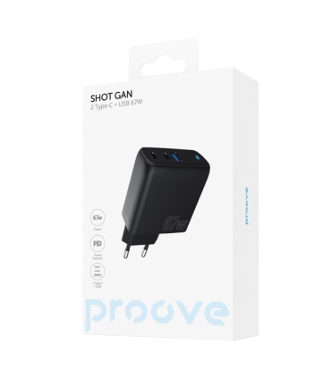 Proove Shot GaN 67W – Ładowarka 2 Type-C + USB