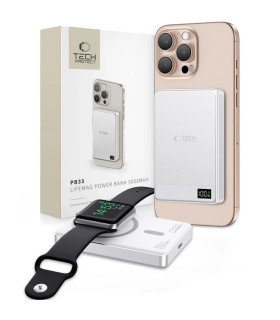 Powerbank Tech-Protect PB33 LifeMag 5000mAh – MagSafe i Styl!